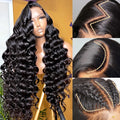 250% Density Loose Curly Deep Wave Lace Frontal Wigs Brazilian Virgin Human Hair Transparent HD 13x4 13x6 Lace Front Wigs