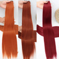 Natural Bio Synthetic Heat Resistant Hair Extensions Sew In Straight Hair Weave Bundle 26" 200g Synthetic Cosplay Ponytail Fiber
