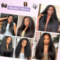 Kinky Straight 13X4 Lace Front Wig Glueless Yaki Straight HD Lace Frontal Wig Vietnamese Raw Curly Human Hair Wigs 5x5 HD Closure Waer And Go Glueless Wigs 250% Density On Clearance Sale
