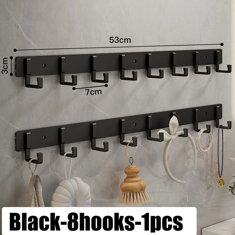 Kitchen Space Aluminum Punch - Free Hooks Are Easy to Install Utensils Storage Bathroom Bathrobe Towel - View 9 | SAMAG
