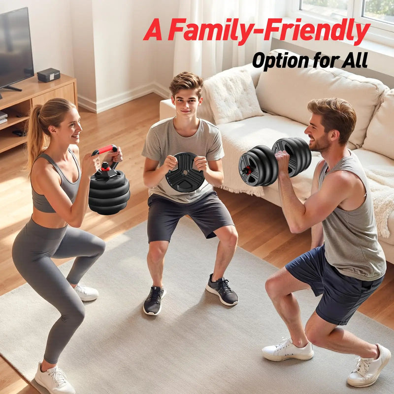 FITPLAM Adjustable Free Weights Set, 20/35/45/70/90LB | SAMAG