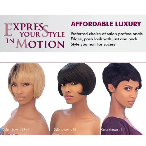 Remi Human Hair Weave OUTRE Velvet Tara 2.4.6 - Short Weave Bundle, Pixie Weave