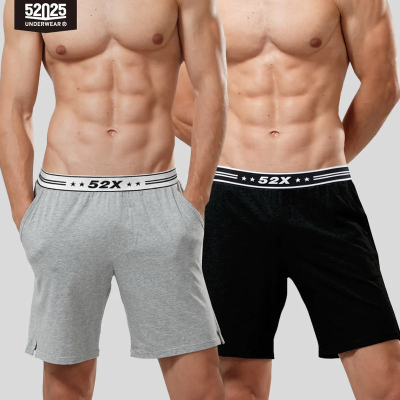52025 Men's Cotton Modal Pajama Shorts – Smooth, Silky-Soft Lounge Shorts, Relaxed Fit, Side Pockets and Everyday Home Comfort