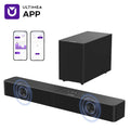 ULTIMEA 2.1ch SoundBar for Smart TV, 5.25" Wireless Subwoofer, BassMX&VoiceMX, App Control 240W Peak Power Soundbar 2026 Newest