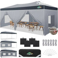10x20ft Pop Up Canopy Tent Gazebo With 4 Sidewall One | SAMAG