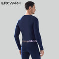 52025 Men's Warm Cotton Thermal Underwear Set – Multilayer Soft Cotton Long Johns for Ultimate Winter Comfort. Maximum Warmth