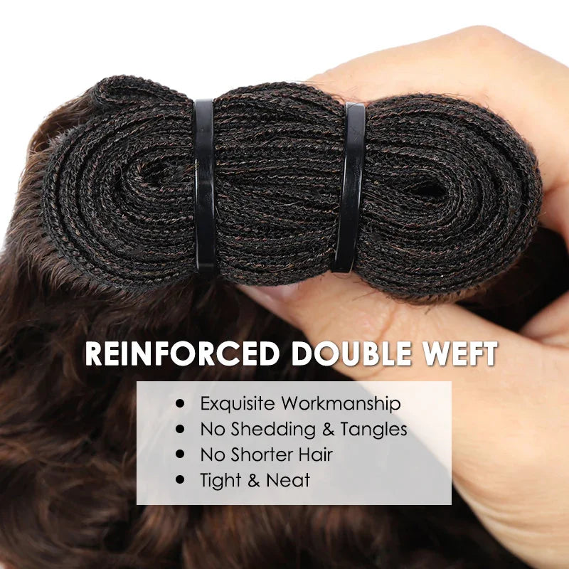#4 Dark Brown Burmese Curly Human Hair Bundles Virgin Hair Burmese Raw Human Hair Extensions 3C4A Spiral Curly Bundles 1/3/4 Pcs