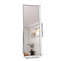 Foot mirror, 165x60, mirror full length, toilet mirror, aluminum alloy frame, living room, bedroom, Black