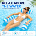 Inflatable Water Hammock Pool Float with Mesh Center - View 2 | SAMAG