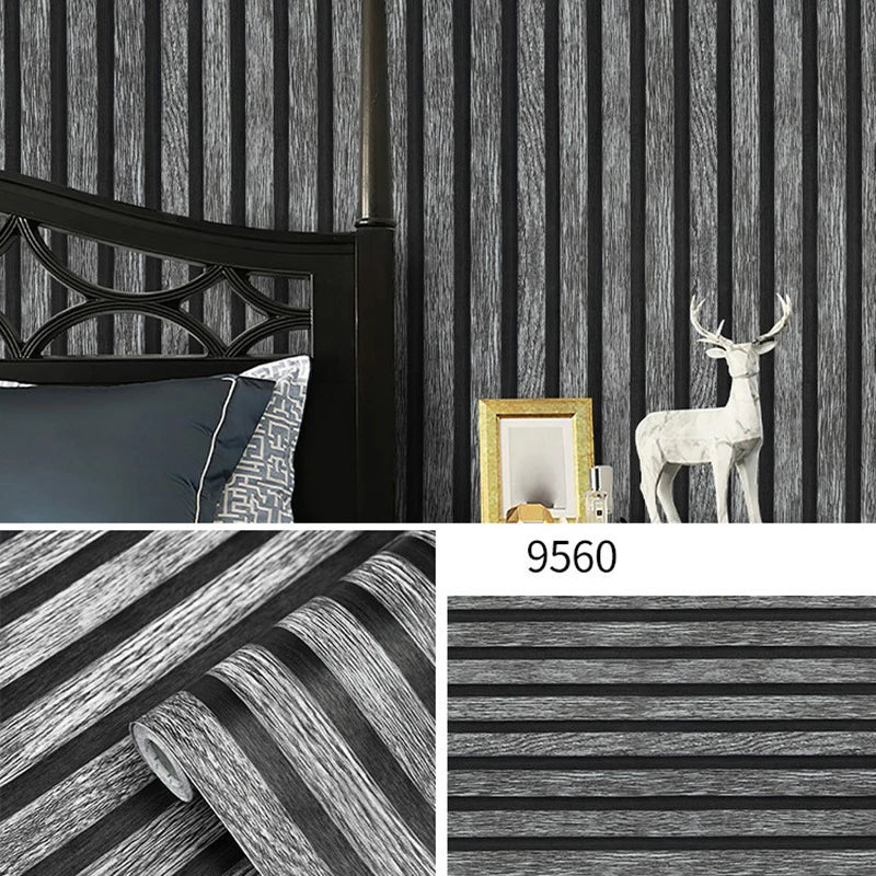45CM Waterproof wall sticker striped grille self-adhesive bedroom living room TV background wall wallpaper home decoration