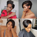 Straight Pixie Cut Wig Transparent Lace Brazilia Human Hair 13×4 Human Hair Wigs Short Bob Wig Lace Wig For Woman