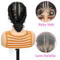 10 inch  Synthetic Full Lace Handmade  Knotless Braids low ponytail bun  can be unraveled Knotless Braids Wigs for women