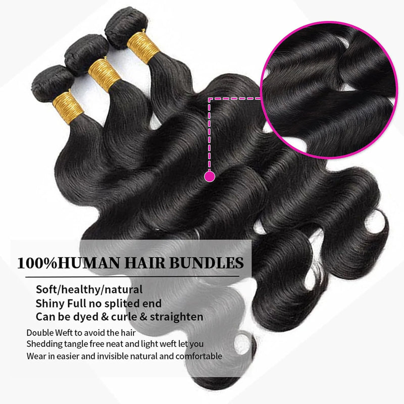 Wholesale 26 28 30 Inch Long Length Hair  Bundles Extensions Deal  Virgin Hair Body Wave Pure Black Tight Practical Hair Bundles For Weaving