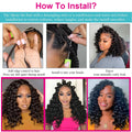 Ocean Wave Crochet Braids Miracle Knots Crochet Human Hair Pre-Separated Invisible Knotless Loose Deep Wave Feather Crochet Human Hair Bundles For Black Women Ocean Wave Humain Crochet Hair 16 To 26 Inch 60g/pcs 240g For A He