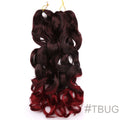 French Curly Crochet Braiding Hair Synthetic Loose Wave Ombre Braids Hair for Women  Spiral Curls Pre Stretched Hair Extensions
