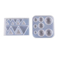 SNASAN Cute Beads Cube Triangle Silicone Mold For Jewelry Earrings Pendant Making Resin UV Epoxy Resin Molds Crafts DIY Tool