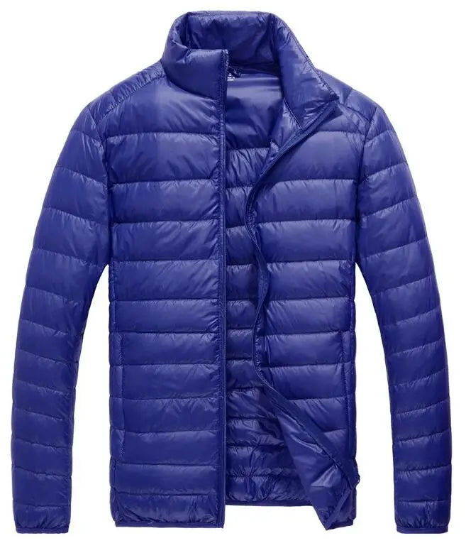 2026 Royal Blue Hooded Parkas Men's Zipper Control Winter Jacket Fashion Hot Sale Jaqueta Plus Size S-5XL Lightweight Warm Coats