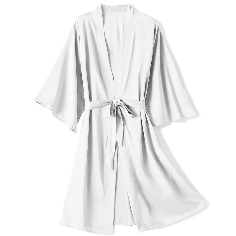 Kimono Bathrobe Gown Female Robe Set Satin Sleepwear | SAMAG