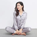 100% Mulberry Silk 22 momme 30 momme thick Women Classical Pajama Set Top and Bottom Set Sleepwear Nightgown S M L XL 2XL LS101