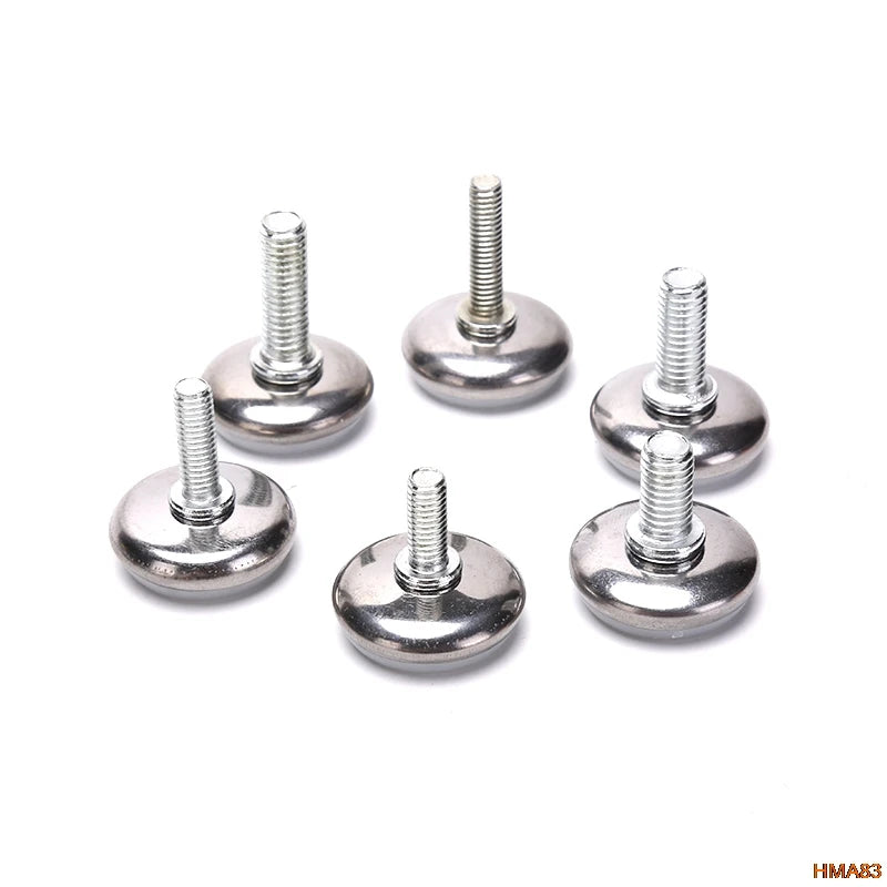 4 Pcs Adjustable Steel Furniture Legs Anti-slip Base Table Cabinet Leg Pad Feet Leveler M6 M8 Screw Metal Furniture Foot Level
