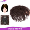 XIYUE Natural Black Brown Hair Topper With Bangs Clip In Hair Extensions Hairpieces Heat Resistant Fiber For Women