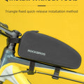 ROCKBROS Bicycle Bag Waterproof Cycling Top Front Tube Frame Bag Large Capacity MTB Road Bicycle Pannier Black Bike Accessories