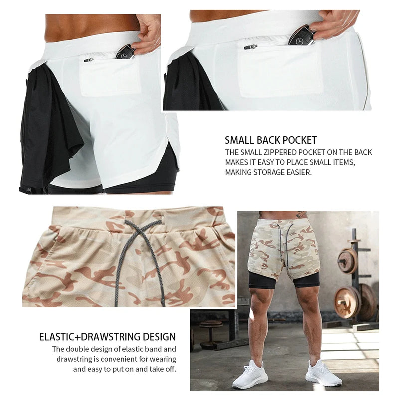 Summer Running Shorts Men Sports Jogging Fitness Training | SAMAG