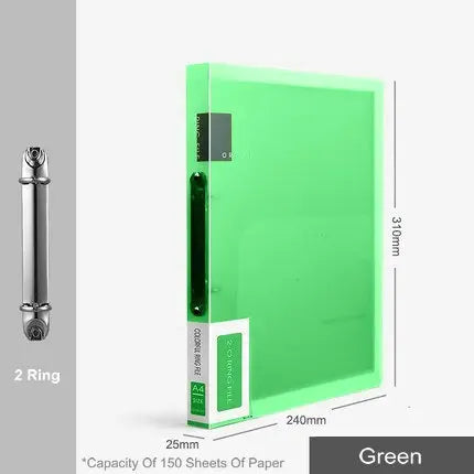 Fashion Colors Ring Binder A4 File Folder Folder 2-Rings Office Document Organizer File Storage A4 Binder Folder With Rings