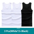 3pcs/lot Man's 100% Cotton Solid Seamless Underwear Brand Clothing Mens Sleeveless Tank Vest Comfortable Undershirt Undershirts