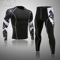Men's Thermal Underwear Set MMA Tactics Fitness Leggings Base Compression Sports Suit Underwear Long Johns Men Clothing Brand