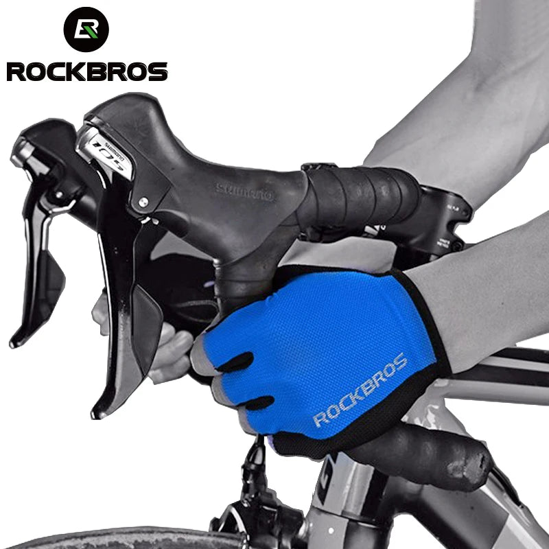 ROCKBROS Half Finger Cycling Gloves Breathable Shockproof | SAMAG