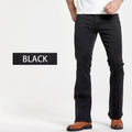 Men's Boot Cut Jeans Slightly Flared Slim Fit Blue Black | SAMAG