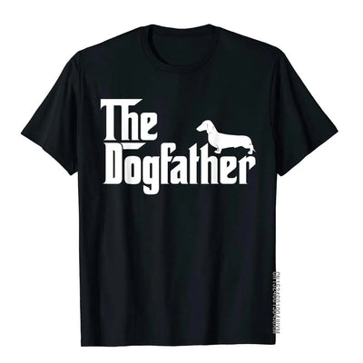 Men's The Dogfather Dachshund T-Shirt Funny Father Dog | SAMAG