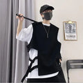 2021 New Vest Mens Fashion Tooling Vest Men Streetwear Cargo Vest Hip Hop Sleeveless Jacket  Outdoors Tactical Coat