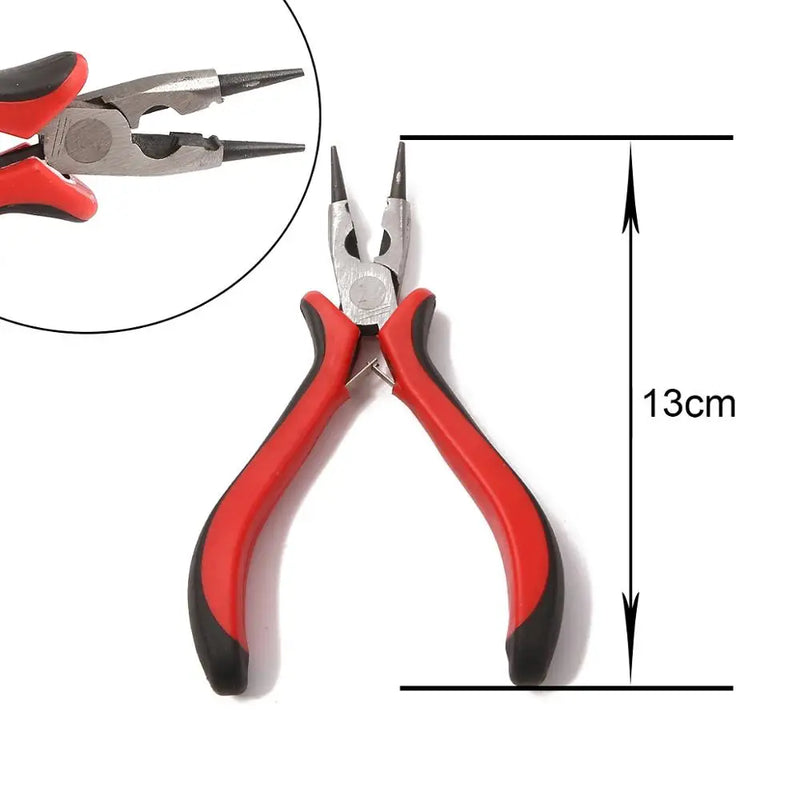 Mini Pliers Tools Set for Jewelry Making Beading round Flat Long Needle Nose Cutting Wire Complete Beading Jewelry Equipment Kit