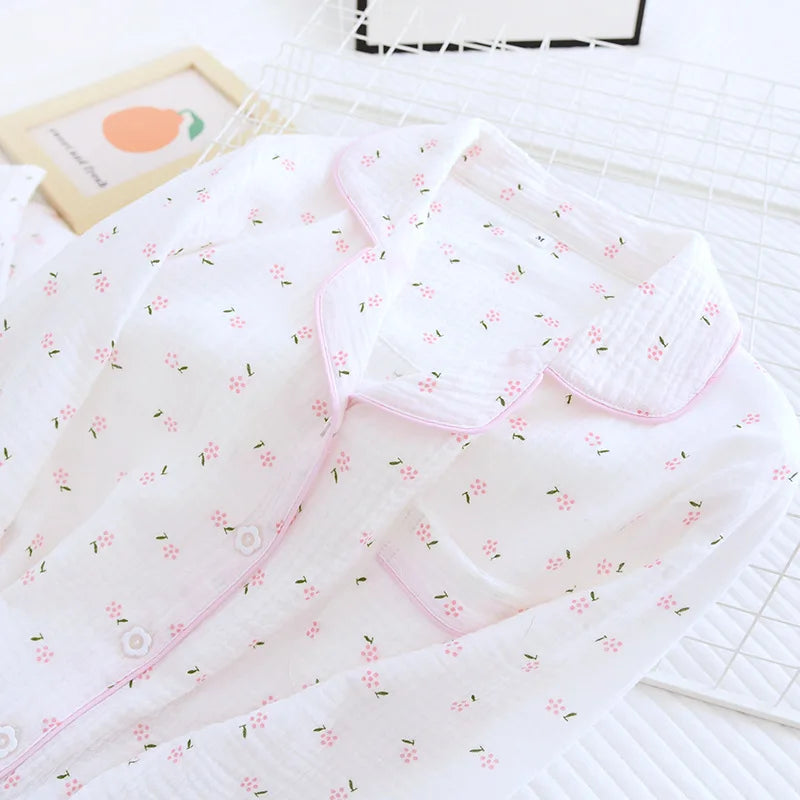 Fdfklak Spring Fall Full Sleeve Homewear Loose Pajama Set | SAMAG