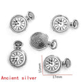 10 pcs Enamel charms antique bronze metal watch pendants fit diy necklace bracelet charms for Jewelry making W80