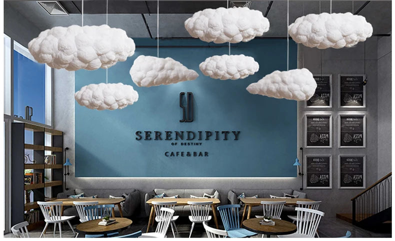 Modern Floating Cloud Led Pendant Light Living Dining Room Chandelier Lighting Bedroom Lampara Restaurant Hanging Lamp Luminaire