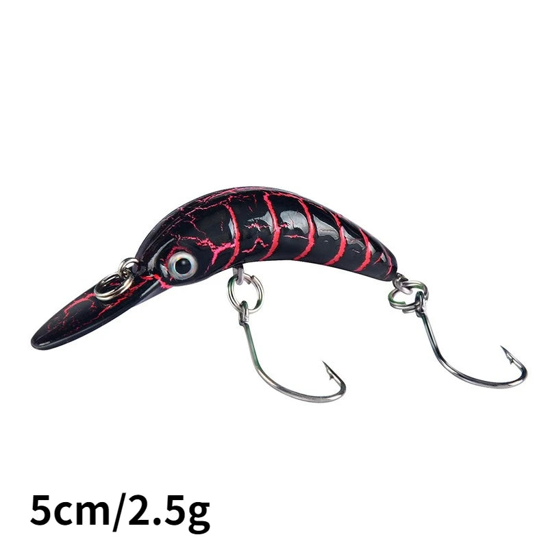 Mini Minnow Wobblers Triangle Hooks Fish Popper Bass | SAMAG