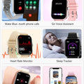 Smart watch with full touch screen, call, message reminder, music control and other functions, compatible with iPhone/android mo