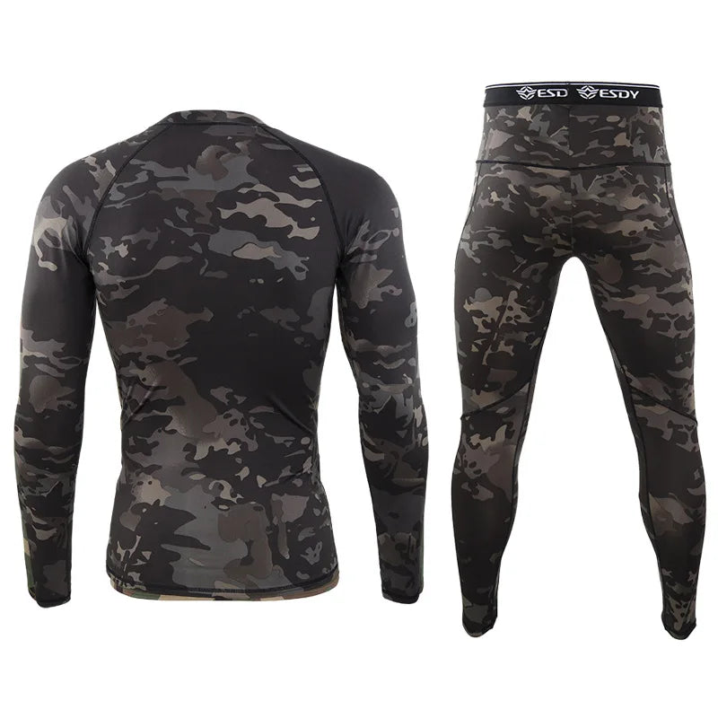 winter Top quality new thermal underwear men underwear sets compression fleece sweat quick drying thermo underwear men clothing