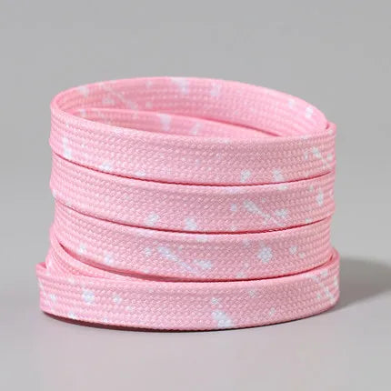 Fashion Art Splash Ink Creative Shoelaces Men Women Trend Personality Blue White Sport Casual Basketball Shoes Laces Dropship