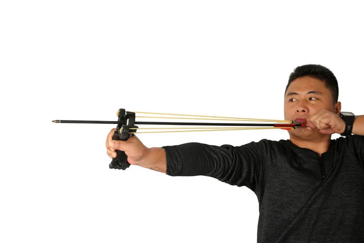 Slingshot Archery Sticking Slingshot Bow Outdoor Wrist Rest-Free Tied Allergic Bow Outdoor Competitive Bow and Arrow Crossbow