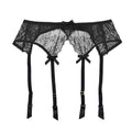 CYHWR Luxury Half Cup Lace Transparent Sexy Lingerie Ultra-thin Solid Shell Style 4 Pieces/Lots Bra Set and Garter and Stocking
