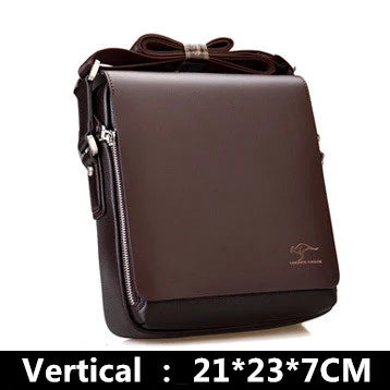 New Arrived Luxury Brand Men's Messenger Bag Vintage PU Leather Shoulder Bag Handsome Crossbody Handbags