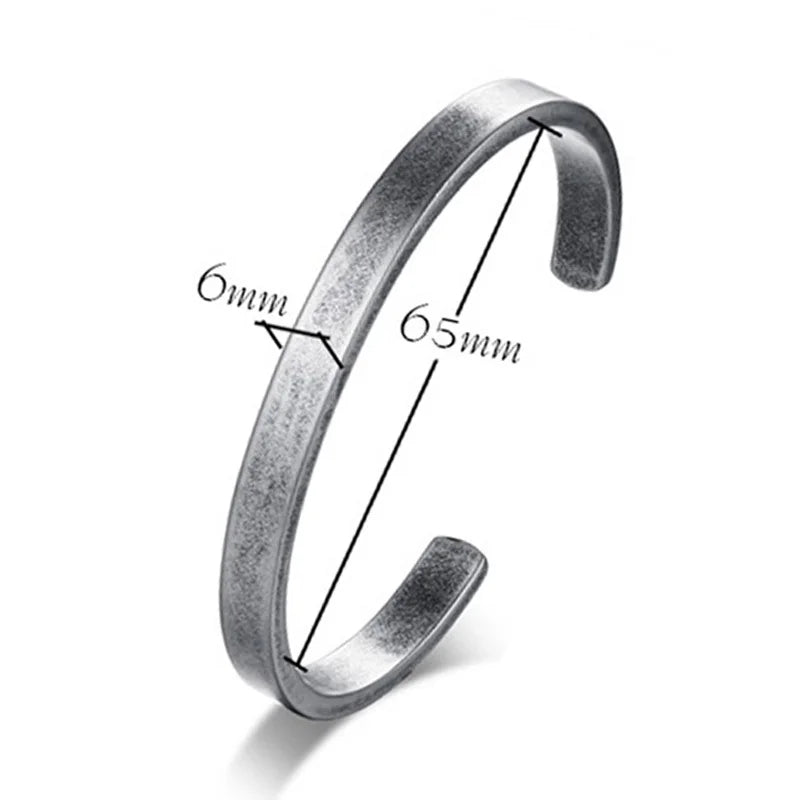 Vnox Vintage Stainless Steel Bangle for Men Women Mobius Twisted Cuff Bracelet Unisex Casual Pulseira - Visuel 8 | SAMAG
