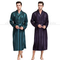 Mens Silk Satin Pajamas Sleepwear Robe Robes Bathrobe Nightgown S~3XL__For XMAS Gifts