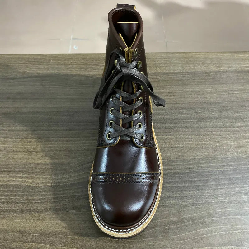 LL580 Rock Can Roll Size 35-50 Super Quality Genuine Italian Cow Leather Handmade Durable Goodyear Welted American Work Boots