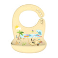Silicone Babi Bib Waterproof Saliva Dripping Banana Bibs Cartoon Newborn Feeding Soft Edible Aprons Baby Adjustable Burp Scarf