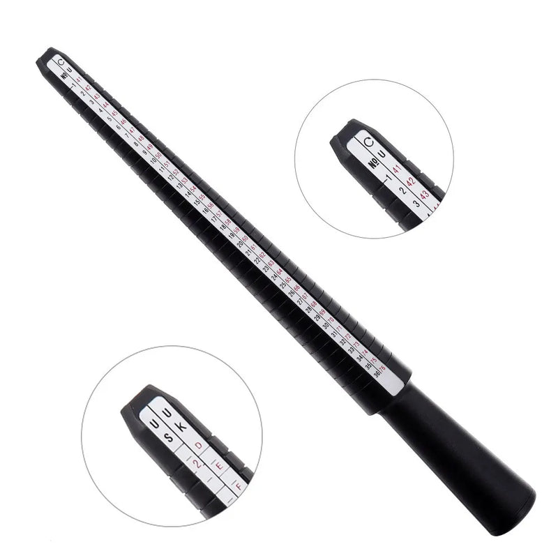 Professional Measuring Gauge Finger Ring Stick Sizer UK/US Official British/American For DIY Fashion Jewelry Measuring Tools Set